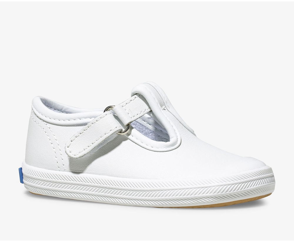 Slip Ons Keds Niña Blancos - Champion Toe Cap T-Strap - 8704-SUQEM